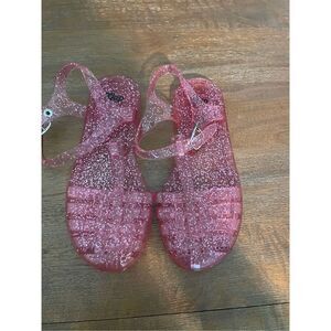 NEW Gap pink glittery jelly sandals. Size toddler 12